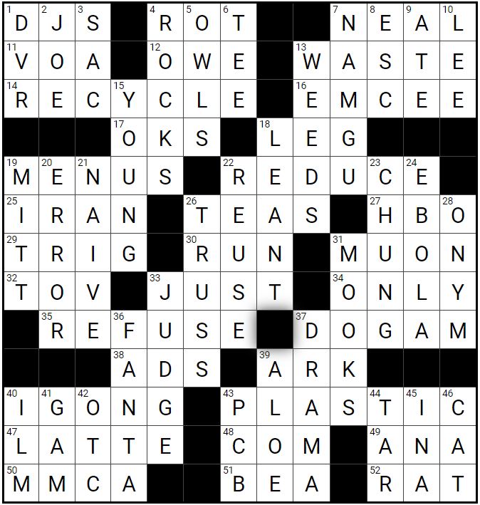 Crossword April 13, Puzzles